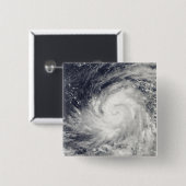 Taifun Lupit über dem Western Pazifischer Ozean Button (Vorne & Hinten)