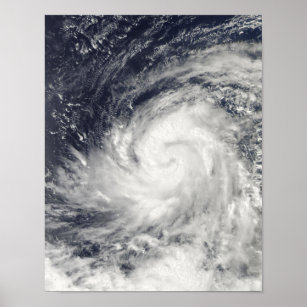 Taifun Lupit über dem Western Pazifischer Ozean Poster