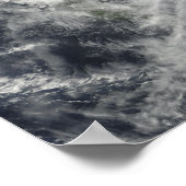 Taifun Lupit vor den Philippinen Poster (Ecke)