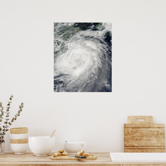 Taifun Morakot über China Poster (Küche)