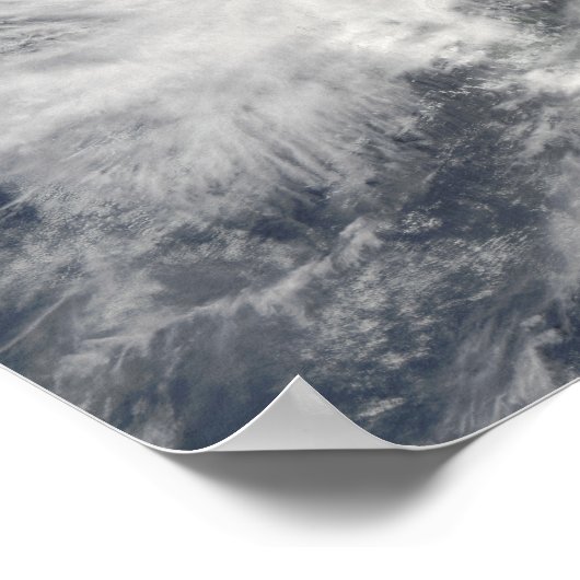 Taifun Morakot über Taiwan Poster (Ecke)