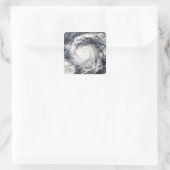 Taifun Nida im Pazifik Quadratischer Aufkleber (Tasche)