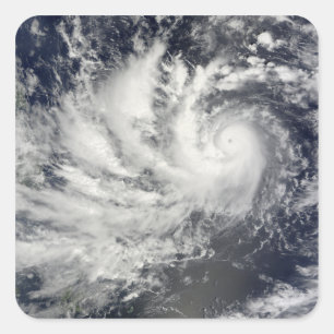 Taifun Parma Richtung Westen Quadratischer Aufkleber