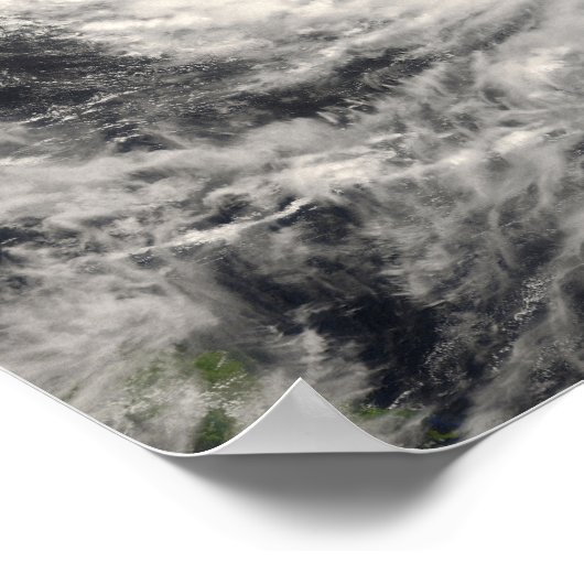 Taifun Rammasun im philippinischen Meer Poster (Ecke)