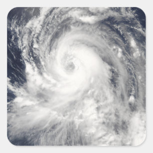 Taifun Tingting über dem NordMariana Isla Quadratischer Aufkleber