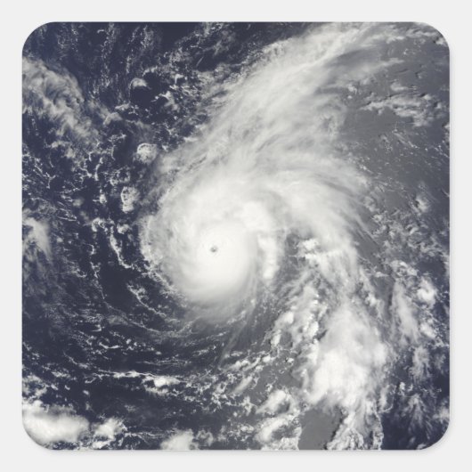 Taifun Vamco im Pazifik Quadratischer Aufkleber (Vorderseite)