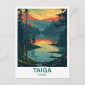 Taiga Forest Illustration Travel Postkarte (Vorderseite)
