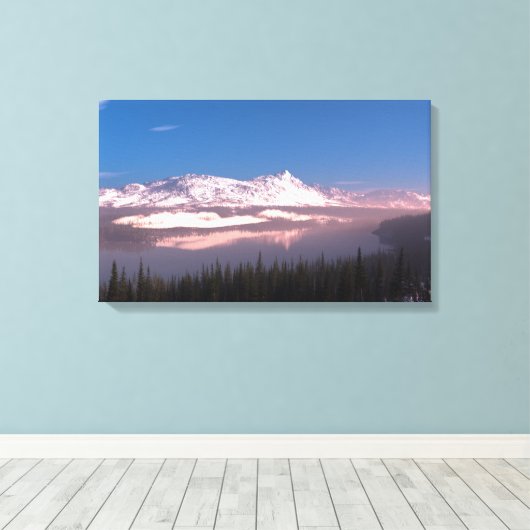 Taiga (Morgen) Leinwanddruck (Insitu (Holzboden))