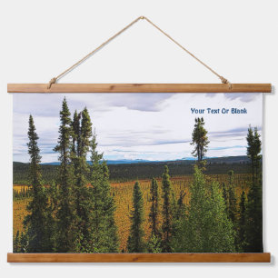 Taiga Summer Wandteppich Mit Holzrahmen