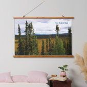 Taiga Summer Wandteppich Mit Holzrahmen (Schlafzimmer)