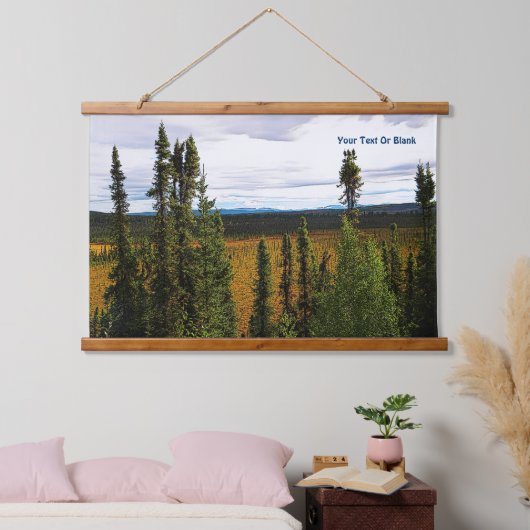 Taiga Summer Wandteppich Mit Holzrahmen (Schlafzimmer)