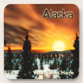 Taiga Sun - Alaska Getränkeuntersetzer (Vorderseite)