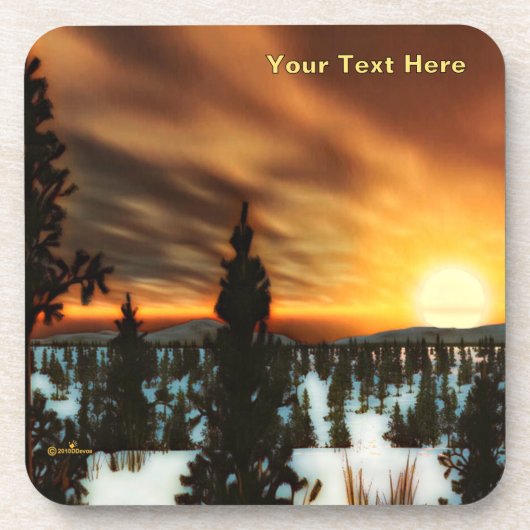 Taiga Sun Getränkeuntersetzer (Vorderseite)