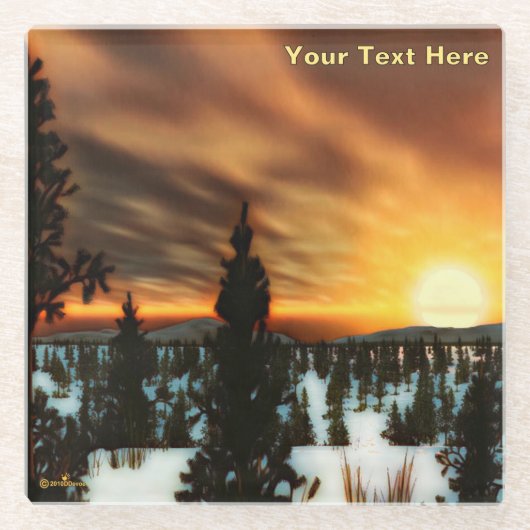 Taiga Sun Glasuntersetzer (Vorderseite)