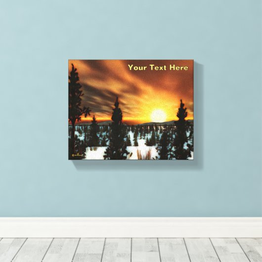 Taiga Sun Leinwanddruck (Insitu (Holzboden))