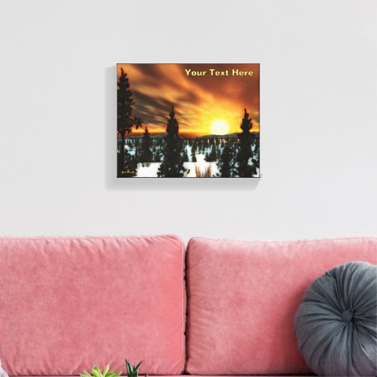 Taiga Sun Leinwanddruck (Insitu (Wohnzimmer))