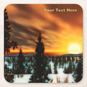 Taiga Sun Rechteckiger Pappuntersetzer (Vorderseite)