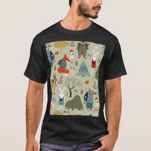 Taiga Wildlife: Vintages Kindermuster T-Shirt