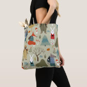 Taiga Wildlife: Vintages Kindermuster Tasche (Von Nahem)