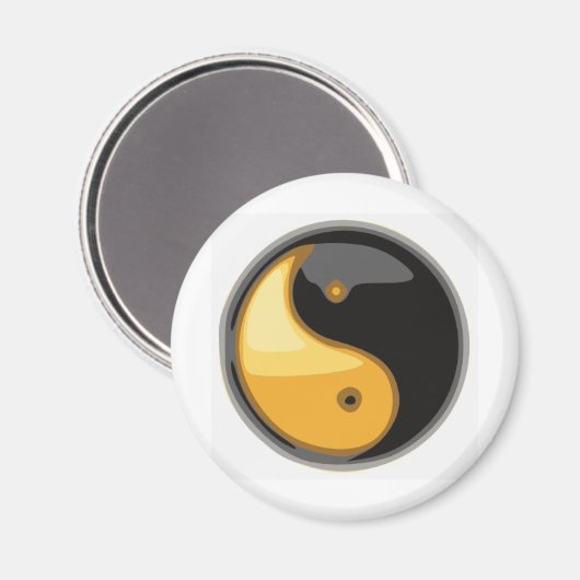 Taijitu_gelb Magnet (Vorderseite/Rückseite)