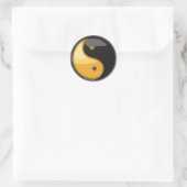 Taijitu_gelb Runder Aufkleber (Tasche)