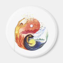 Taijitu veranschaulicht Polarität Magnet