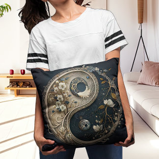 Taijitu Yin und Yang Contemporary Kissen