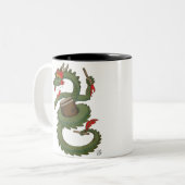 Taiko Drache in der Farbe Zweifarbige Tasse (Vorderseite Links)