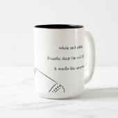 Taiko Geruche mögen fantastisch (Haiku u. Kunst) Zweifarbige Tasse (VorderseiteRechts)