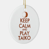 Taiko Geschenke Behalten Ruhe und spielen Taiko Dr Keramikornament (Rechts)