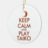 Taiko Geschenke Behalten Ruhe und spielen Taiko Dr Keramikornament (Links)