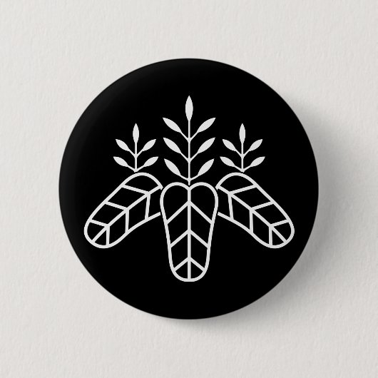 Taiko paulownia button (Vorderseite)
