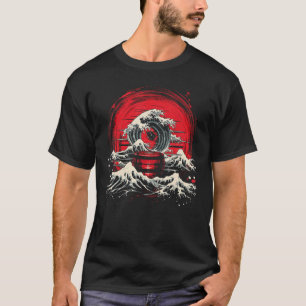 Taiko tromming Japan Sunset Waves Ocean Art Graphi T-Shirt