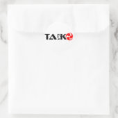 Taiko-Typ (Design 1) Runder Aufkleber (Tasche)