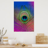 Tail feather of a peacock poster (Küche)