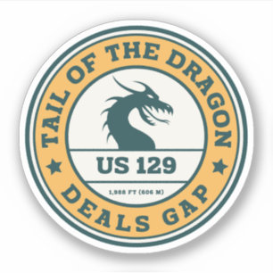 Tail of the Dragon Deals Gap Motorrad-Rundreise  Aufkleber