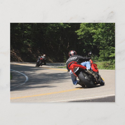 Tail of the Dragon, US129, 11 Meilen, 318 Curves Postkarte (Vorderseite)