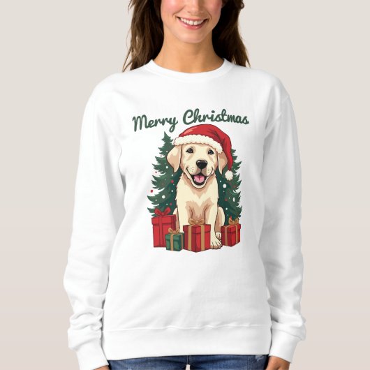 Tail-Wagging Christmas Sweatshirt (Vorderseite)
