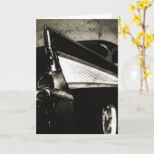 Tailfins - Chevy Gruß-Karte 1957 Karte (Gelbe Blume)