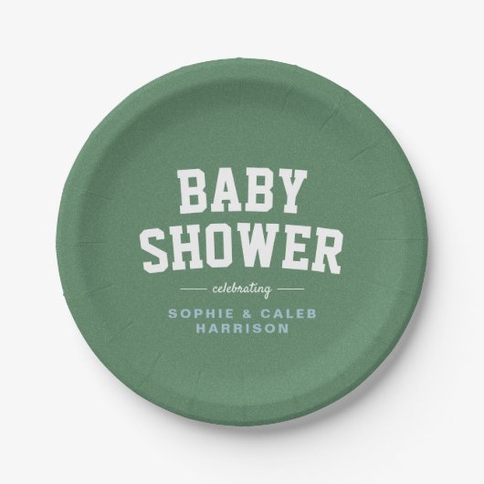 Tailgate Baby Dusche Blau-Thema Pappteller (Vorderseite)