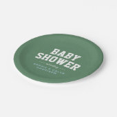 Tailgate Baby Dusche Blau-Thema Pappteller (Schrägansicht)