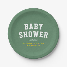 Tailgate Baby Dusche Gelber Fußball Pappteller