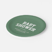 Tailgate Baby Dusche Spaß rosa Fußball Thema Pappteller (Schrägansicht)