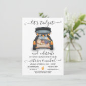 Tailgate Car Football GRILLEN Beer Couples Dusche Einladung (Stehend Vorderseite)