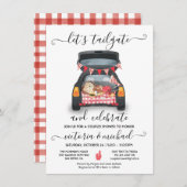 Tailgate Car Football GRILLEN Beer Couples Dusche Einladung (Vorne/Hinten)