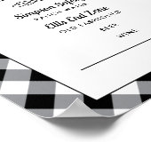 Tailgate Celebrate Black Polterabend Drink Menü Poster (Ecke)