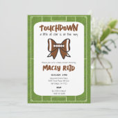 Tailgate Football Baby Dusche Einladung (Stehend Vorderseite)