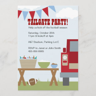 Tailgate Football Party Einladung