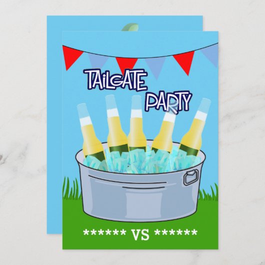 Tailgate Party Einladung (Vorne/Hinten)