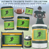 Tailgate Party Green and Gold Football Paper Plate Pappteller